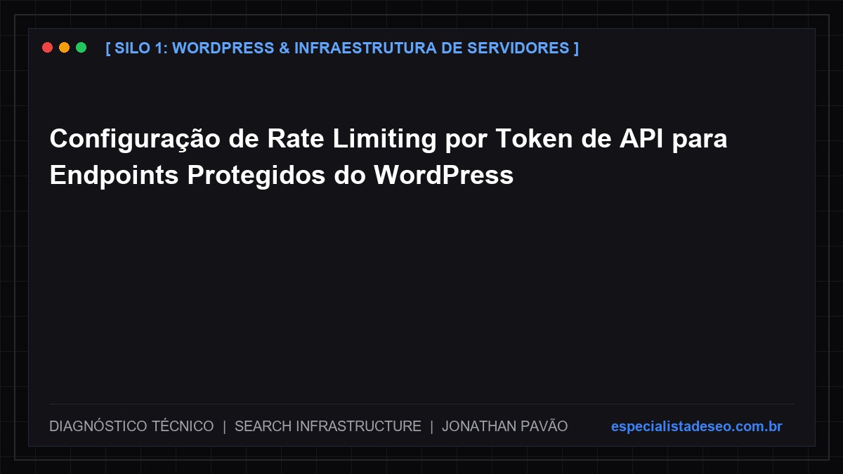 Configuração de Rate Limiting por Token de API para Endpoints Protegidos do WordPress