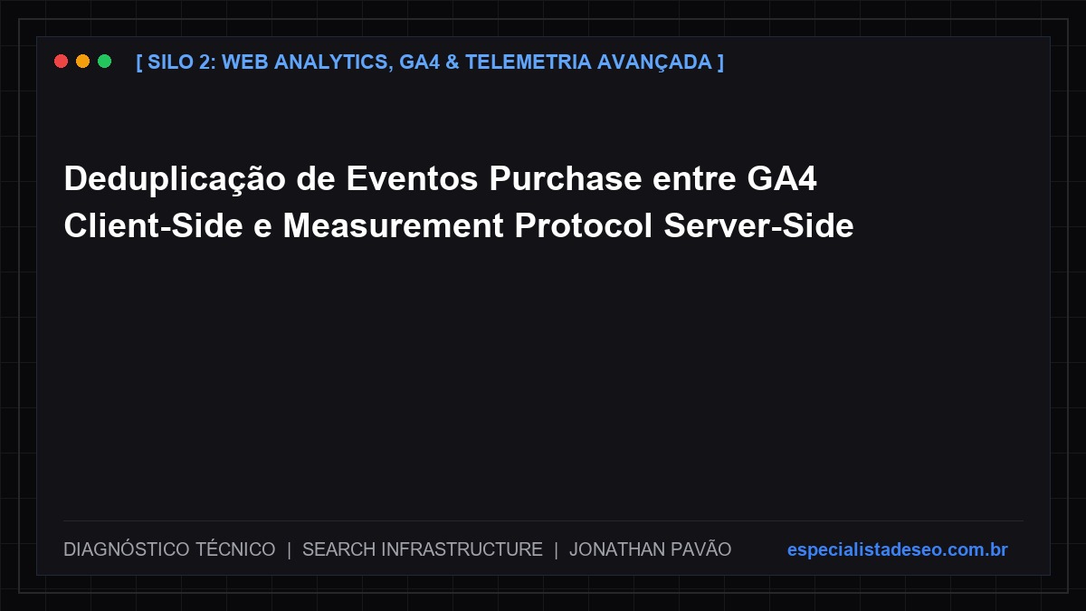 Deduplicação de Eventos Purchase entre GA4 Client-Side e Measurement Protocol Server-Side