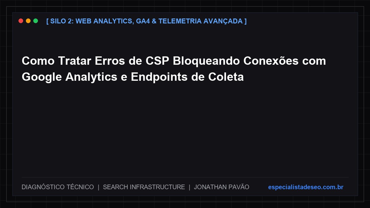 Como Tratar Erros de CSP Bloqueando Conexões com Google Analytics e Endpoints de Coleta