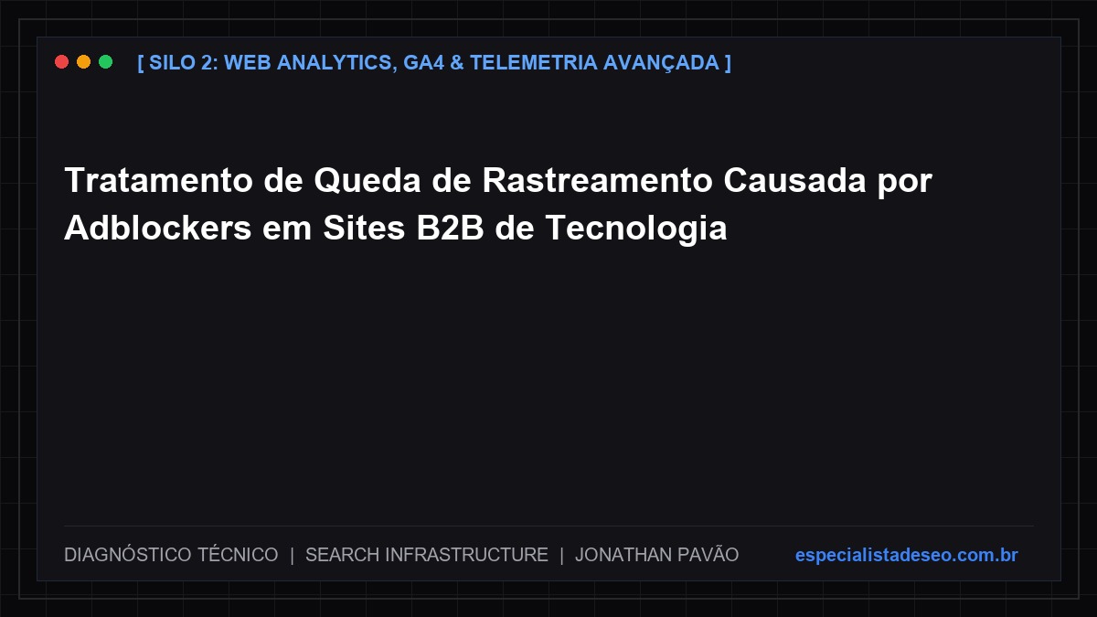 Tratamento de Queda de Rastreamento Causada por Adblockers em Sites B2B de Tecnologia