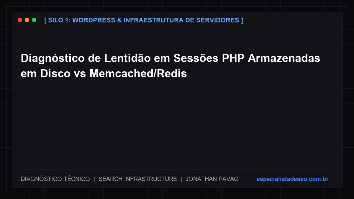 Diagnóstico de Lentidão em Sessões PHP Armazenadas em Disco vs Memcached/Redis