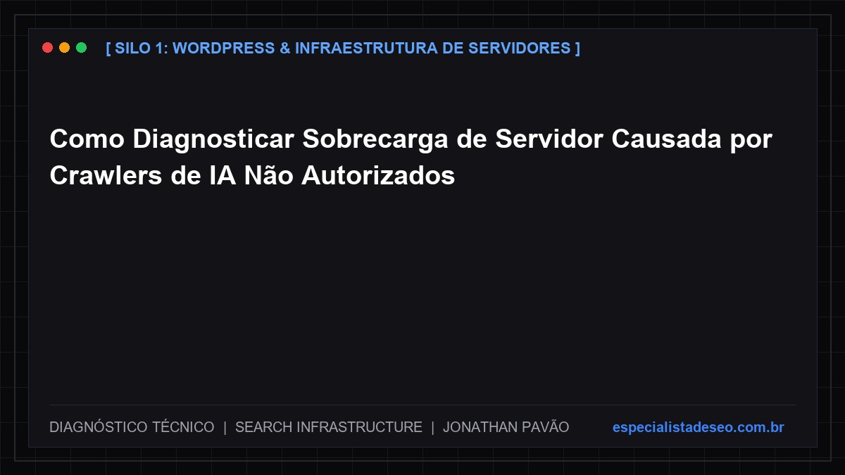 Como Diagnosticar Sobrecarga de Servidor Causada por Crawlers de IA Não Autorizados