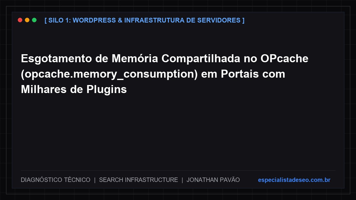 Esgotamento de Memória Compartilhada no OPcache (opcache.memory_consumption) em Portais com Milhares de Plugins