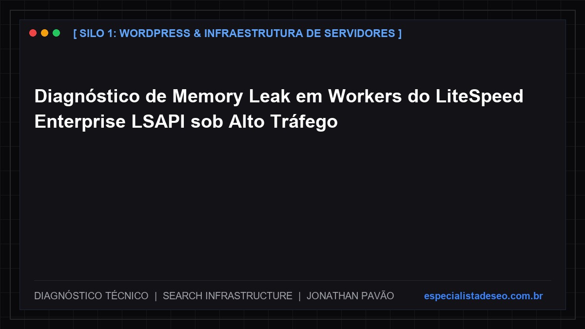 Diagnóstico de Memory Leak em Workers do LiteSpeed Enterprise LSAPI sob Alto Tráfego