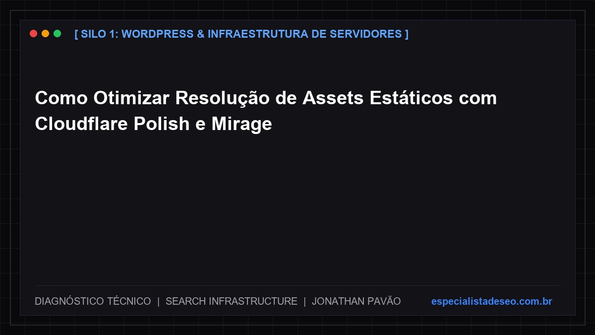 Como Otimizar Resolução de Assets Estáticos com Cloudflare Polish e Mirage