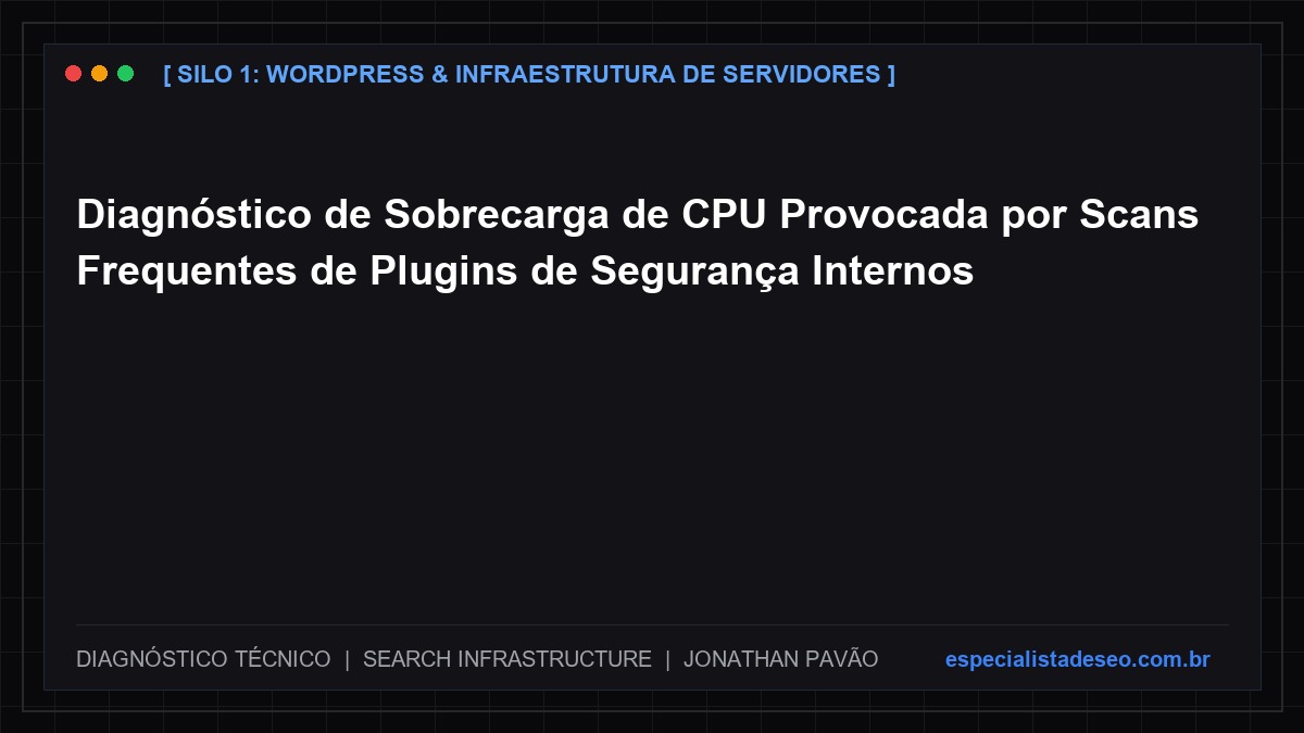 Diagnóstico de Sobrecarga de CPU Provocada por Scans Frequentes de Plugins de Segurança Internos